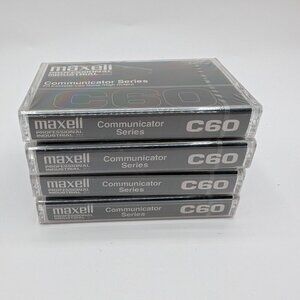 Lot of 4 Maxell Professional Industrial Cassette Tapes Communicator Series C60